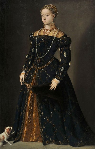Portrait of Archduchess Catherine of Austria by Tiziano Vecelli
